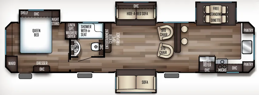 Forest River Cherokee 39CL floor plan