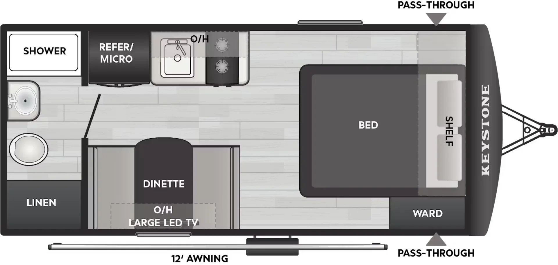 Keystone Passport Classic 160RBC floor plan