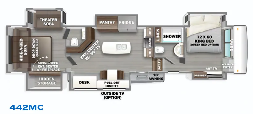 Forest River RiverStone 442MC floor plan