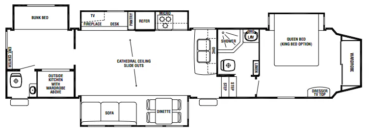 Forest River Cedar Creek Silverback 35K floor plan