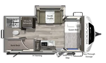 Dutchmen Kodiak Cub 170BH floor plan