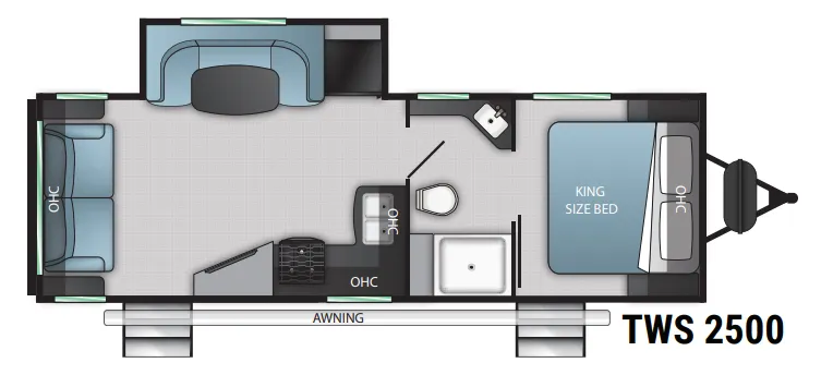 Cruiser RV Twilight Signature TWS 2500 floor plan