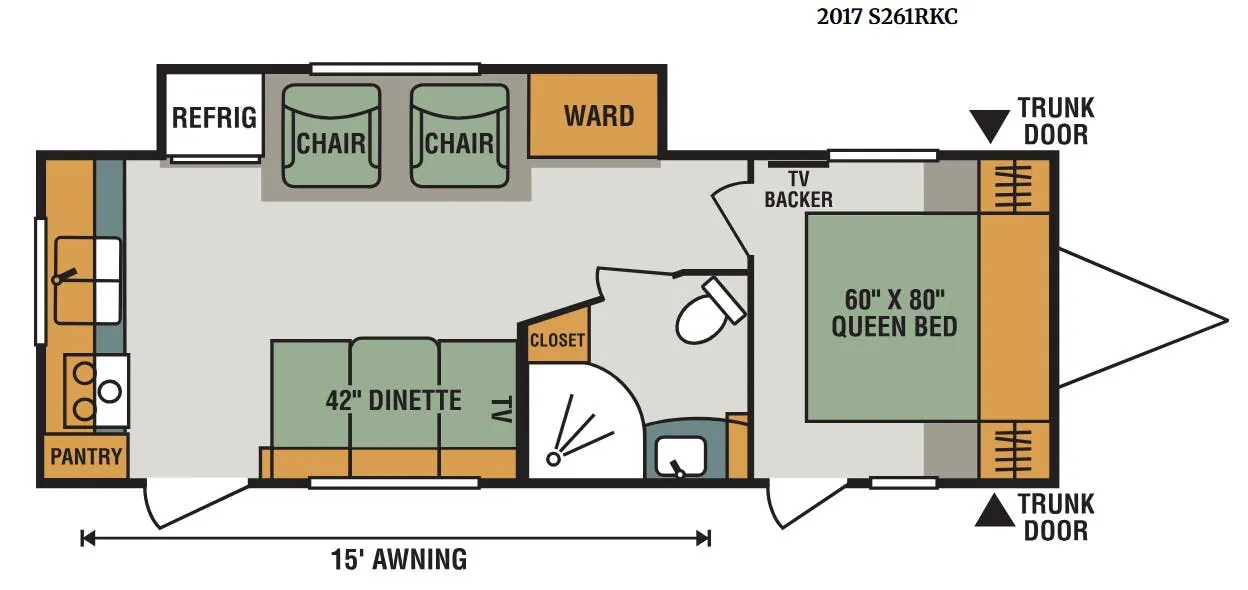 K-Z Spree S261RKC floor plan