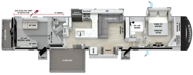 Alliance RV Valor 4213 floor plan
