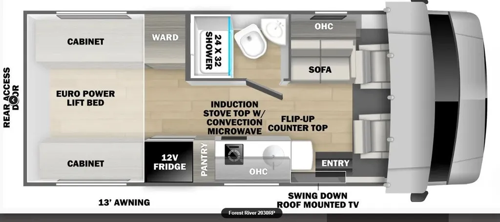 2026 Forest River Sunseeker PM 2030RP floor plan