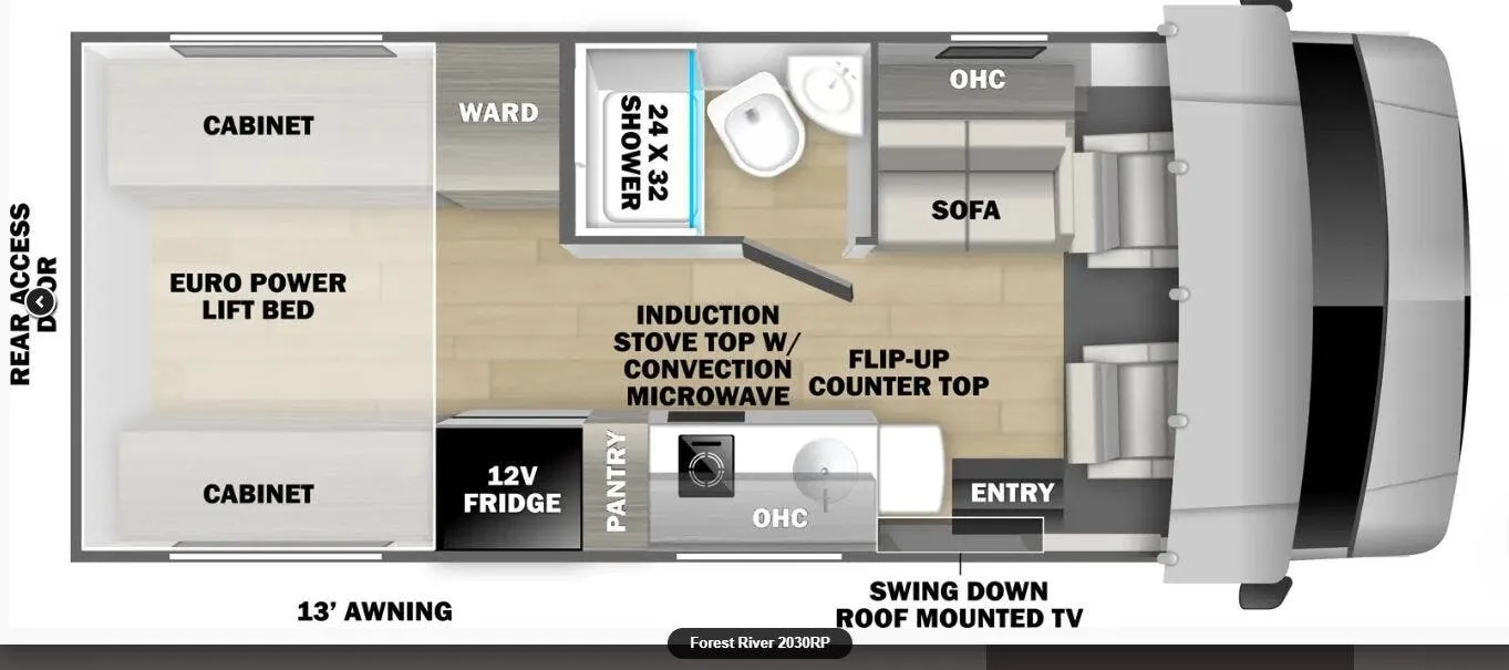 Forest River Sunseeker PM 2030RP floor plan