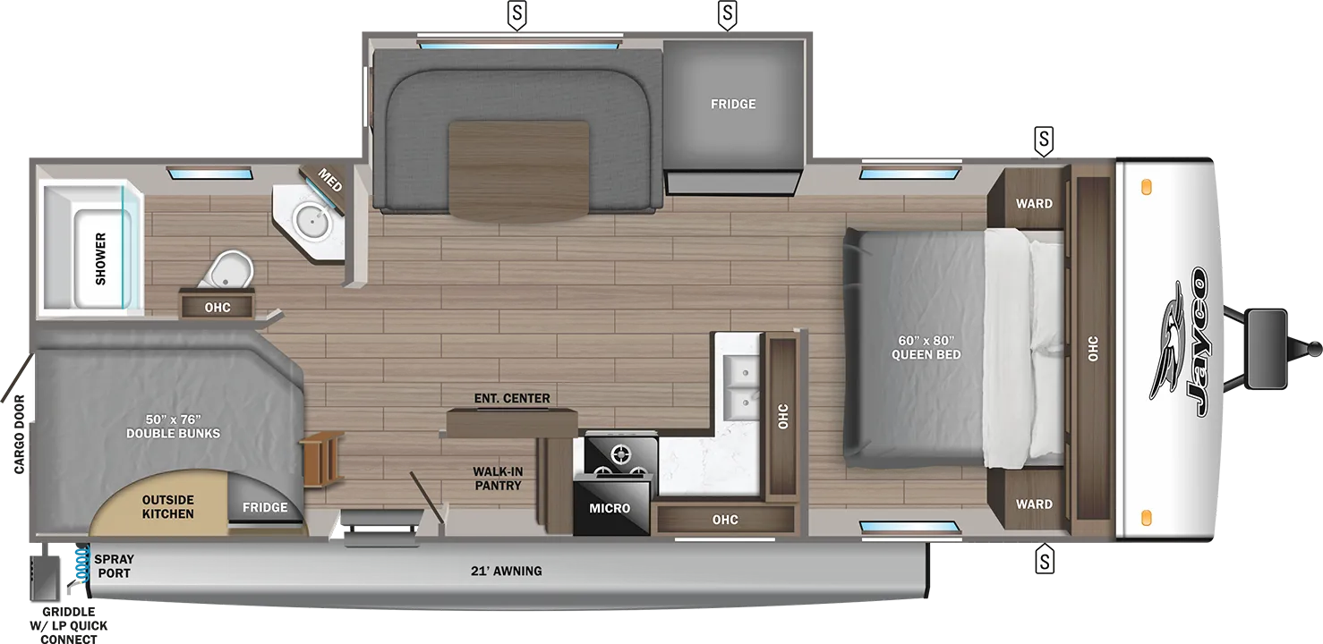 2024 Jayco Jay Feather 24BH - Floor plan