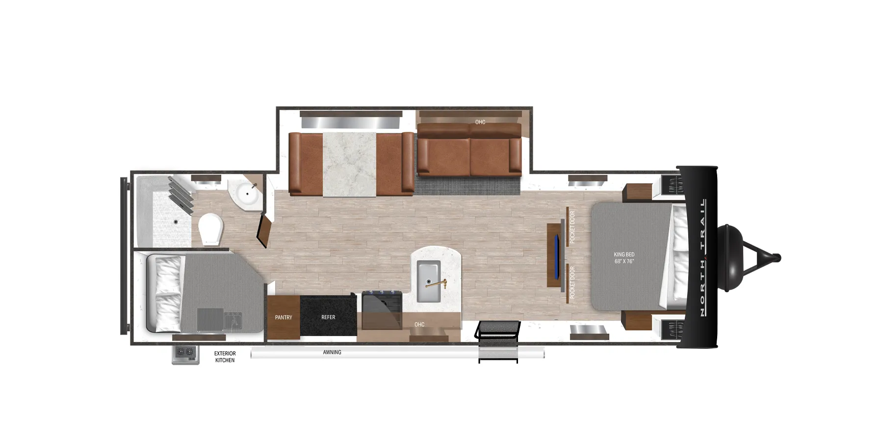 2022 Heartland North Trail 26BHSS - Floor plan