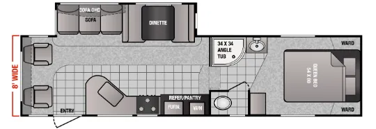 Genesis Supreme Surfside 265RLS floor plan