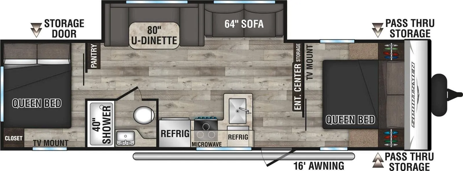 K-Z Sportsmen SE 301DBSE floor plan