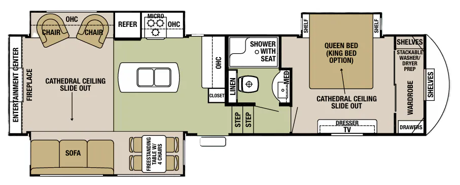 Forest River Cedar Creek Silverback 29IK floor plan