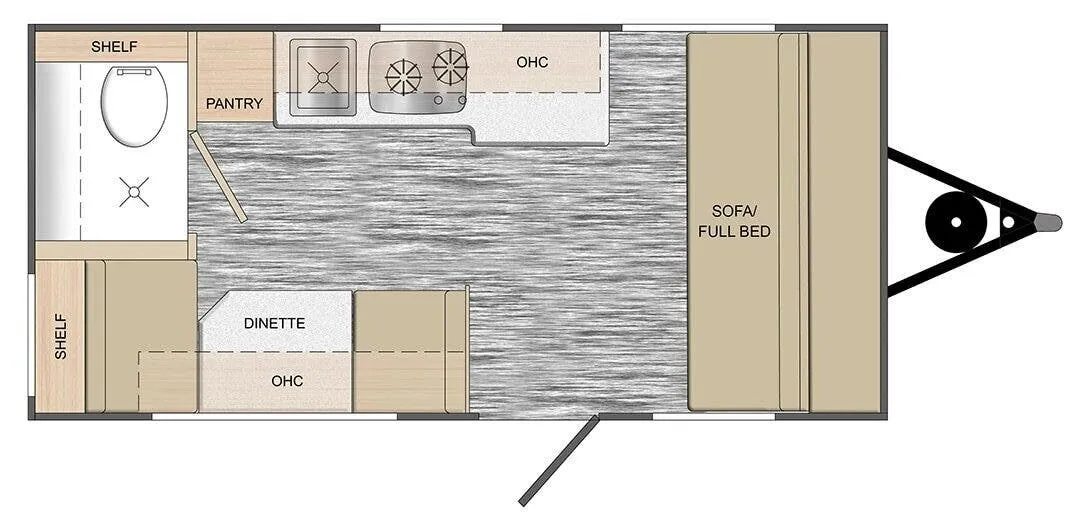 Travel Lite Rove Classic 14FLC floor plan