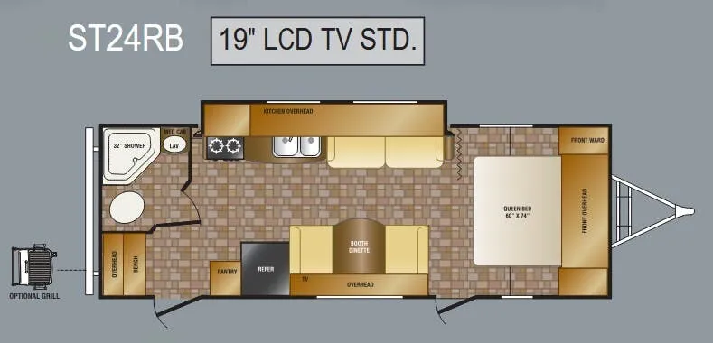CrossRoads Sunset Trail Lite Weight ST24RB floor plan
