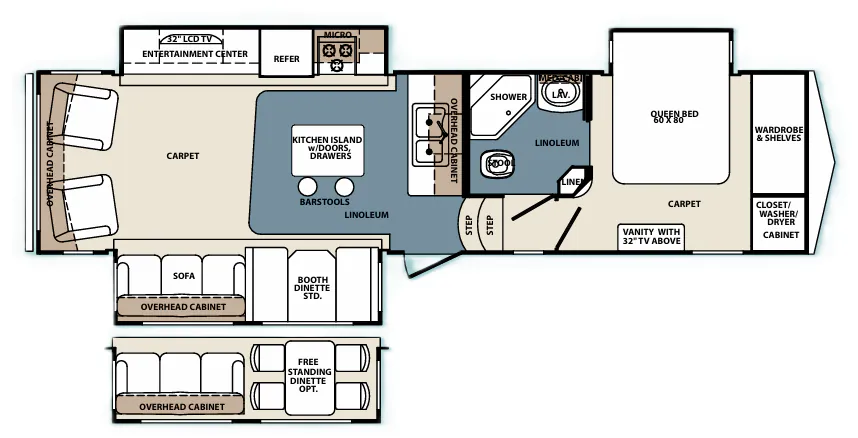 Forest River Blue Ridge 3025RT floor plan