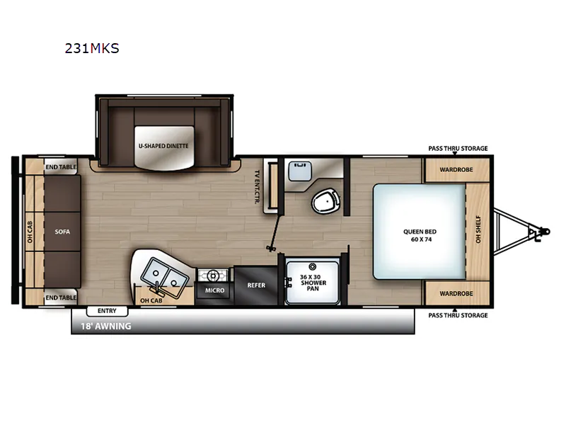 2023 Coachmen Catalina Summit Series 8 231MKS - Floor plan
