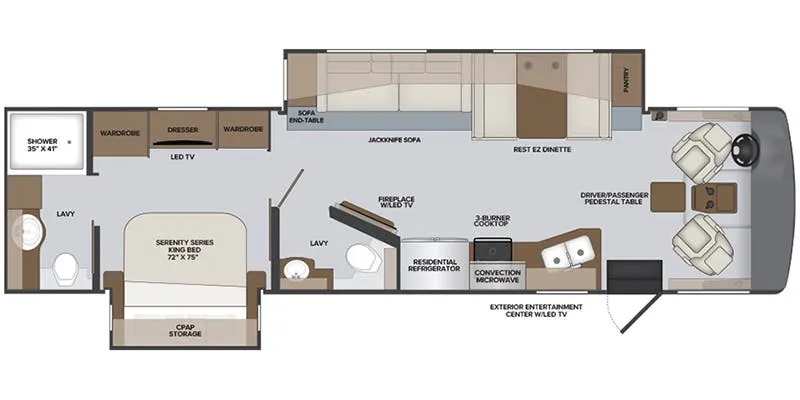 Holiday Rambler Vacationer 35K floor plan