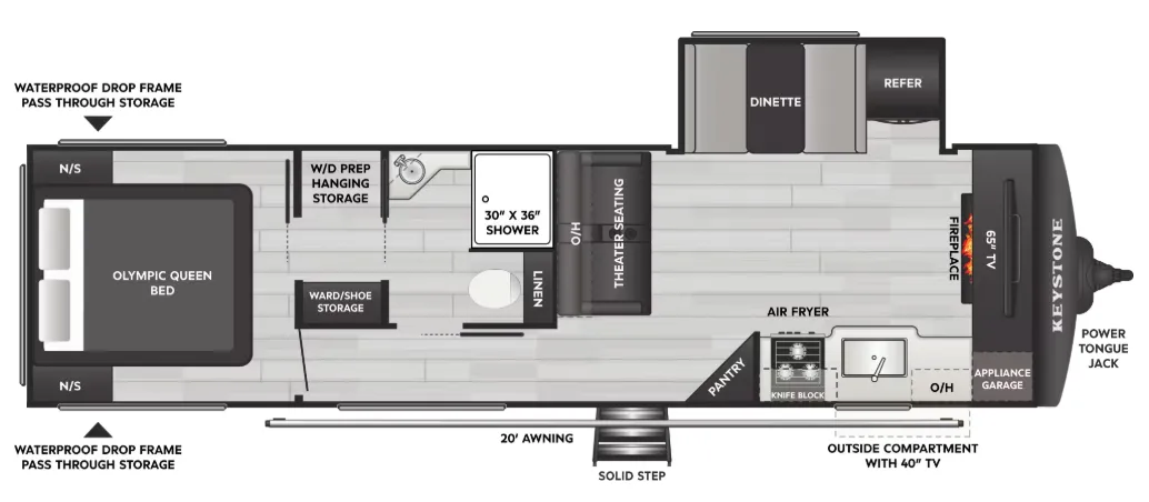 2027 Keystone Hideout Max 29HAVEN - Floor plan