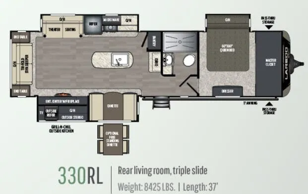 Keystone Laredo 330RL floor plan