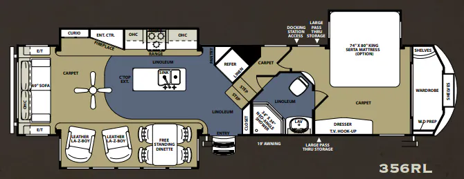 Forest River Sandpiper 356RL floor plan