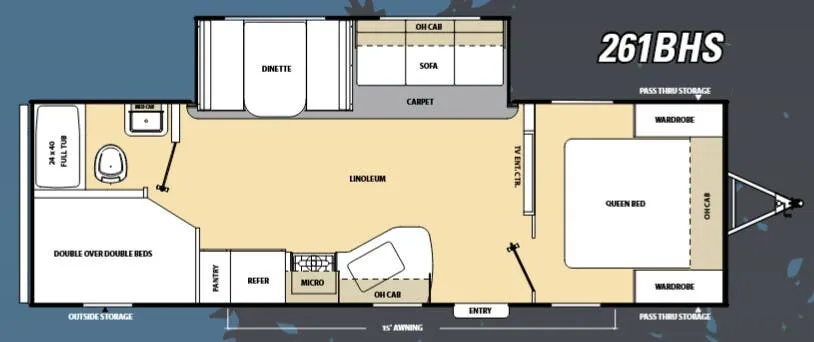 Coachmen Catalina SBX 261BHS floor plan