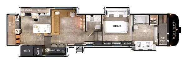 Heartland Bighorn 391MFB floor plan