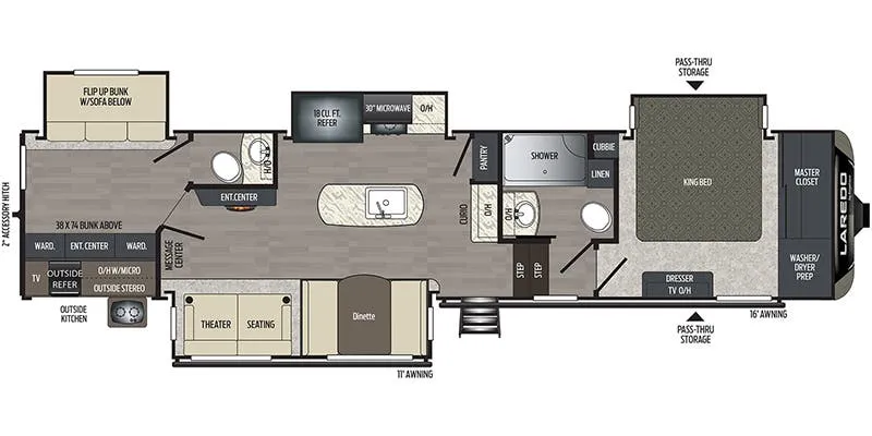 Keystone Laredo 367BH floor plan