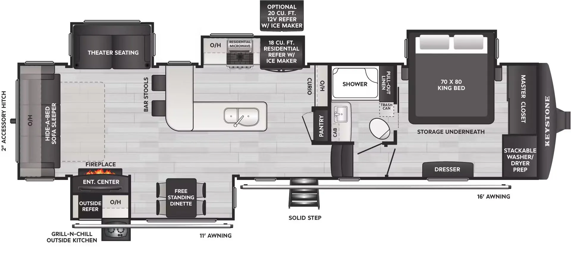 2026 Keystone Alpine Avalanche Edition 338GK - Floor plan