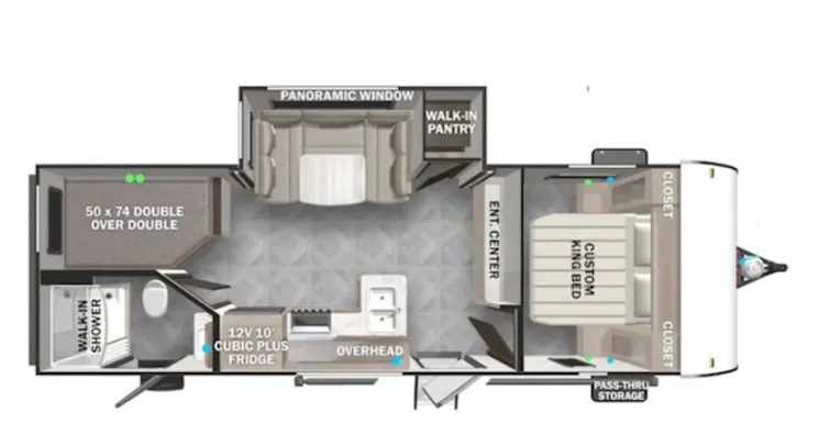 Forest River EVO Lite 2410RLX floor plan