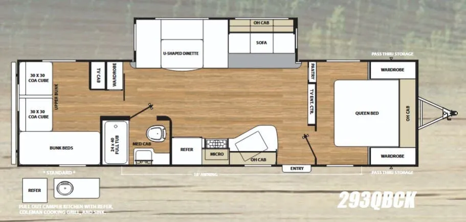 Coachmen Catalina Legacy Edition 293QBCK floor plan