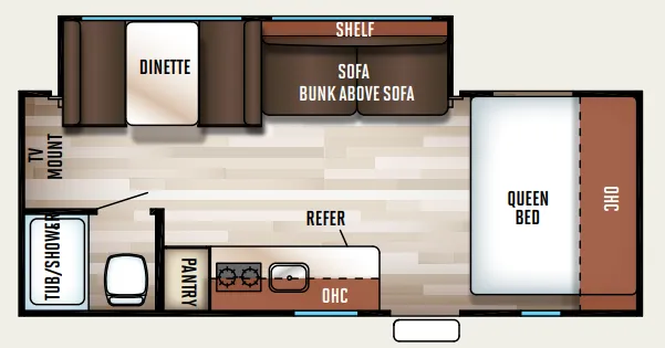 Forest River Cherokee Wolf Pup 18TO floor plan