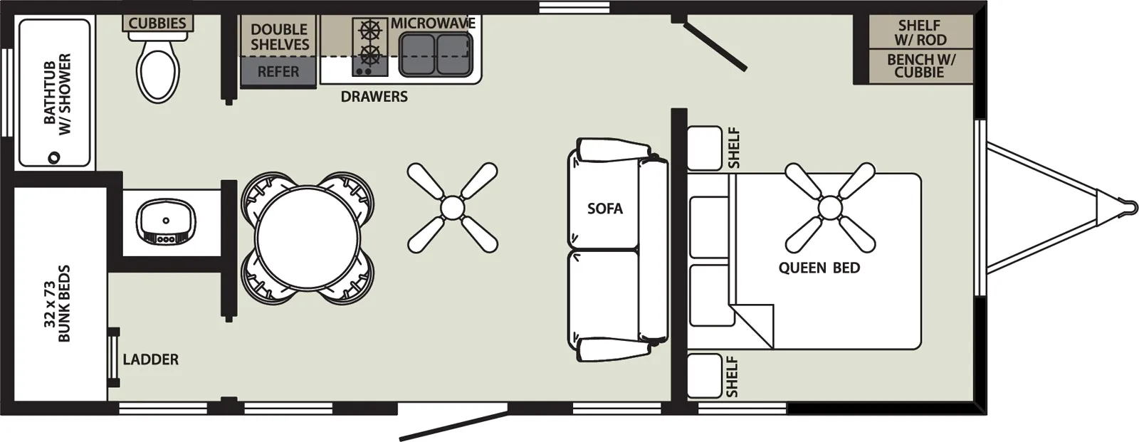 Forest River America's Park Cabins APC-PC-28S floor plan