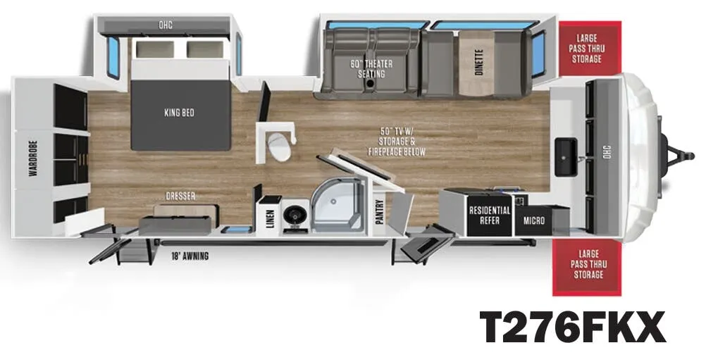 Forest River Wildcat 276FKX floor plan