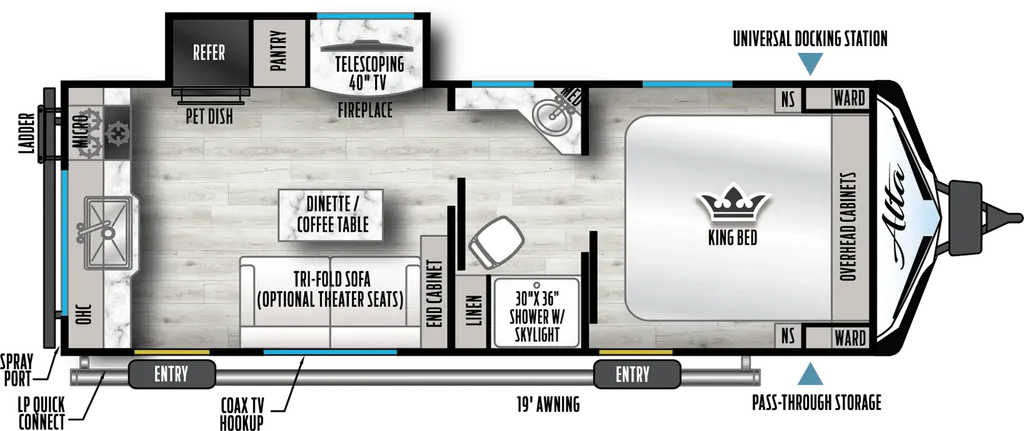 2024 East to West Alta 2350KRK floor plan