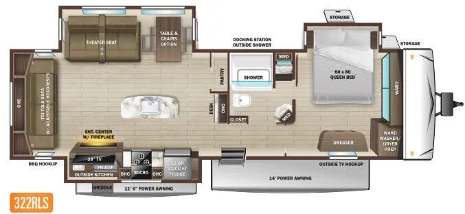 Highland Ridge Mesa Ridge 322RLS floor plan