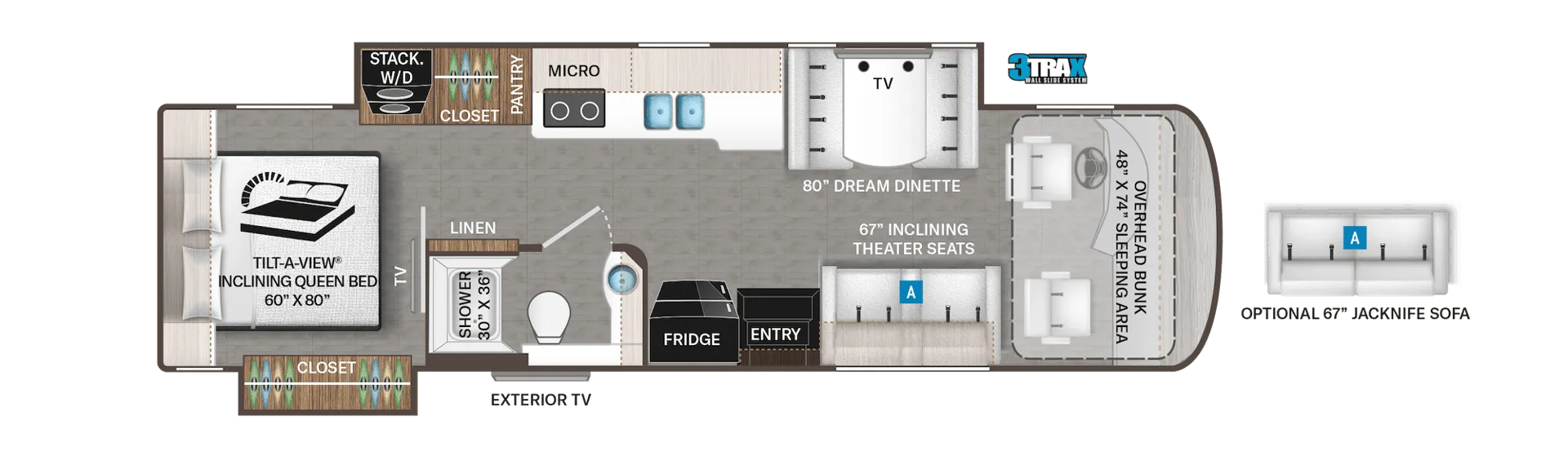 2027 Thor Motor Coach Palazzo 33.6 - Floor plan