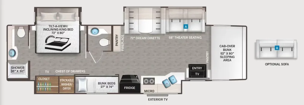 Thor Motor Coach Inception 38XL floor plan