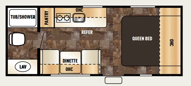 2016 Forest River Cherokee Wolf Pup 16FQ - Floor plan