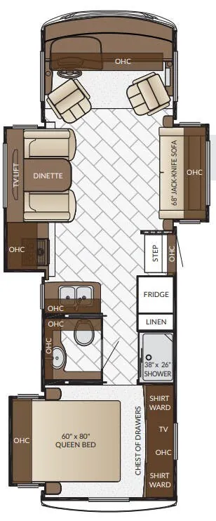 Newmar Bay Star 3009 floor plan