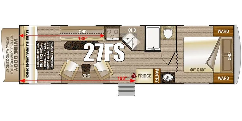 2026 Northwood Desert Fox 27FS - Floor plan