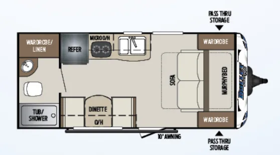 Keystone Bullet Crossfire 180ORB floor plan