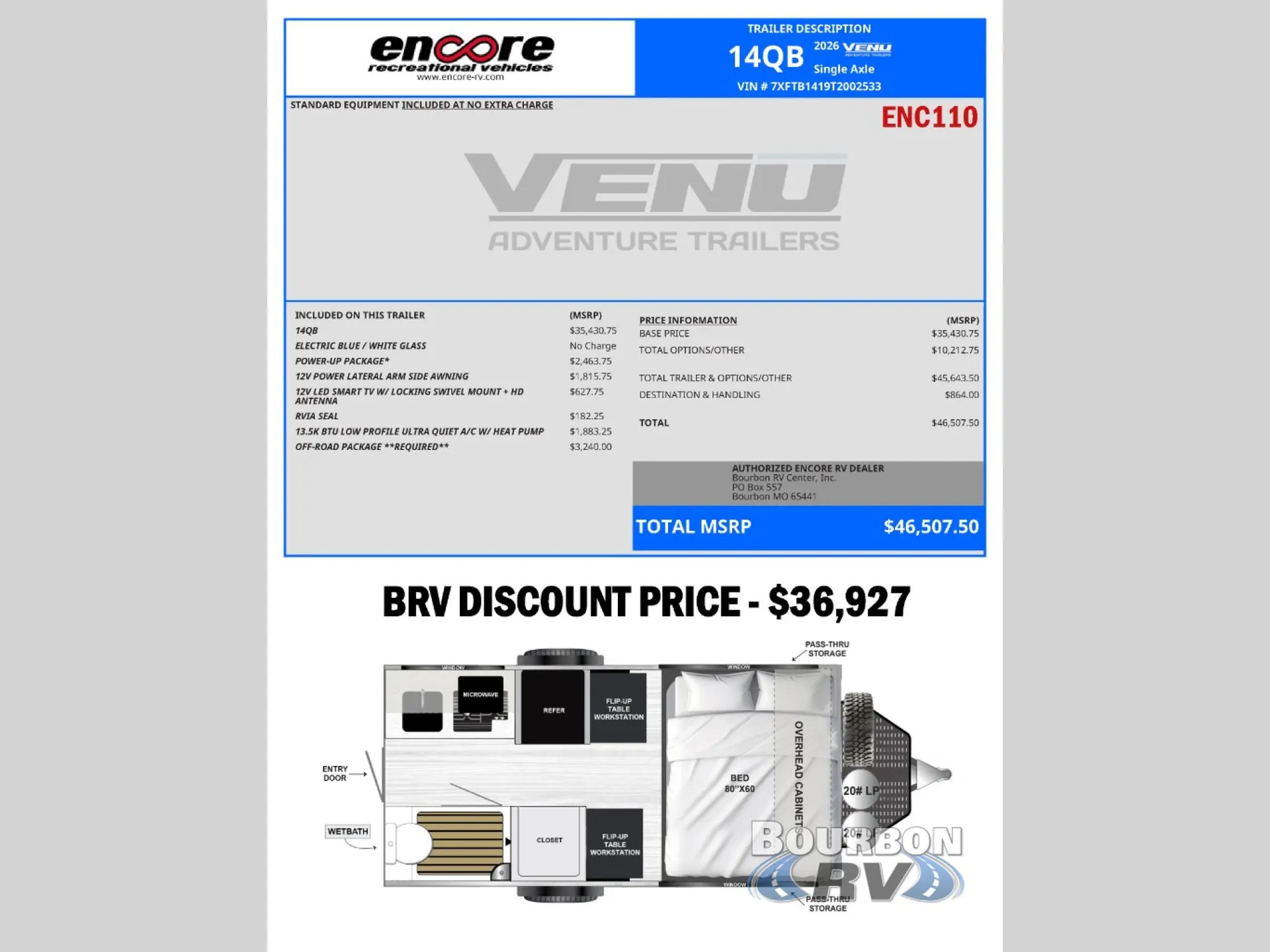 2027 Encore RV VENU 14QB - Photo 4