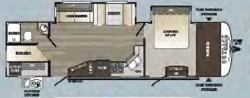 Keystone Outback Ultra-Lite 314UBH floor plan