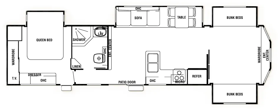 Forest River Cedar Creek Cottage 40CBH floor plan