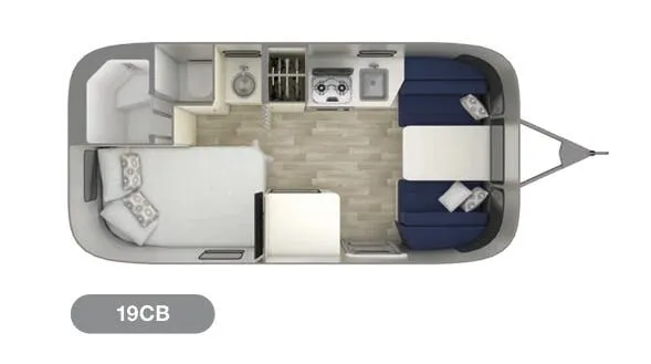 2022 Airstream Bambi 19CB - Floor plan