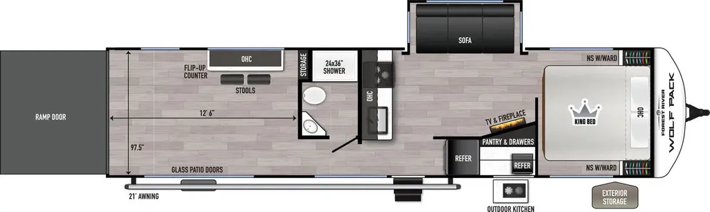 2025 Forest River Cherokee Wolf Pack 27 125 floor plan