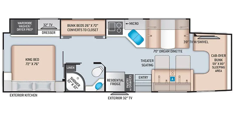 2022 Thor Motor Coach Omni RS36 - Floor plan