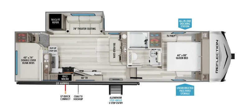 Grand Design Reflection 100 Series 100 SERIES 27BH floor plan