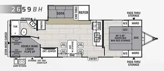 Coachmen Spirit 2659BH floor plan