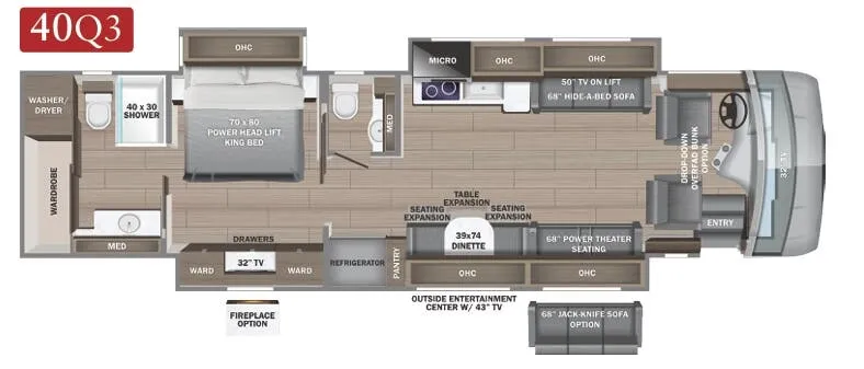 2024 Entegra Coach Reatta XL 40Q3 - Floor plan