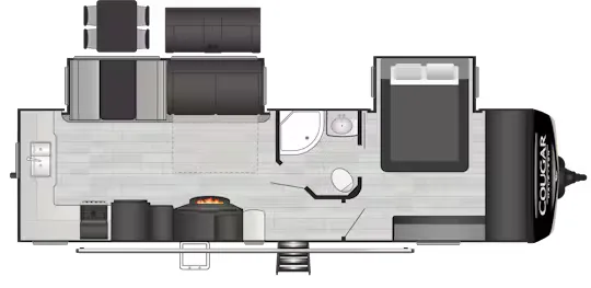 Keystone Cougar Half-Ton 30RKD floor plan